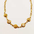 Collier Chaîne Multi Marguerites Dorées et Cristaux