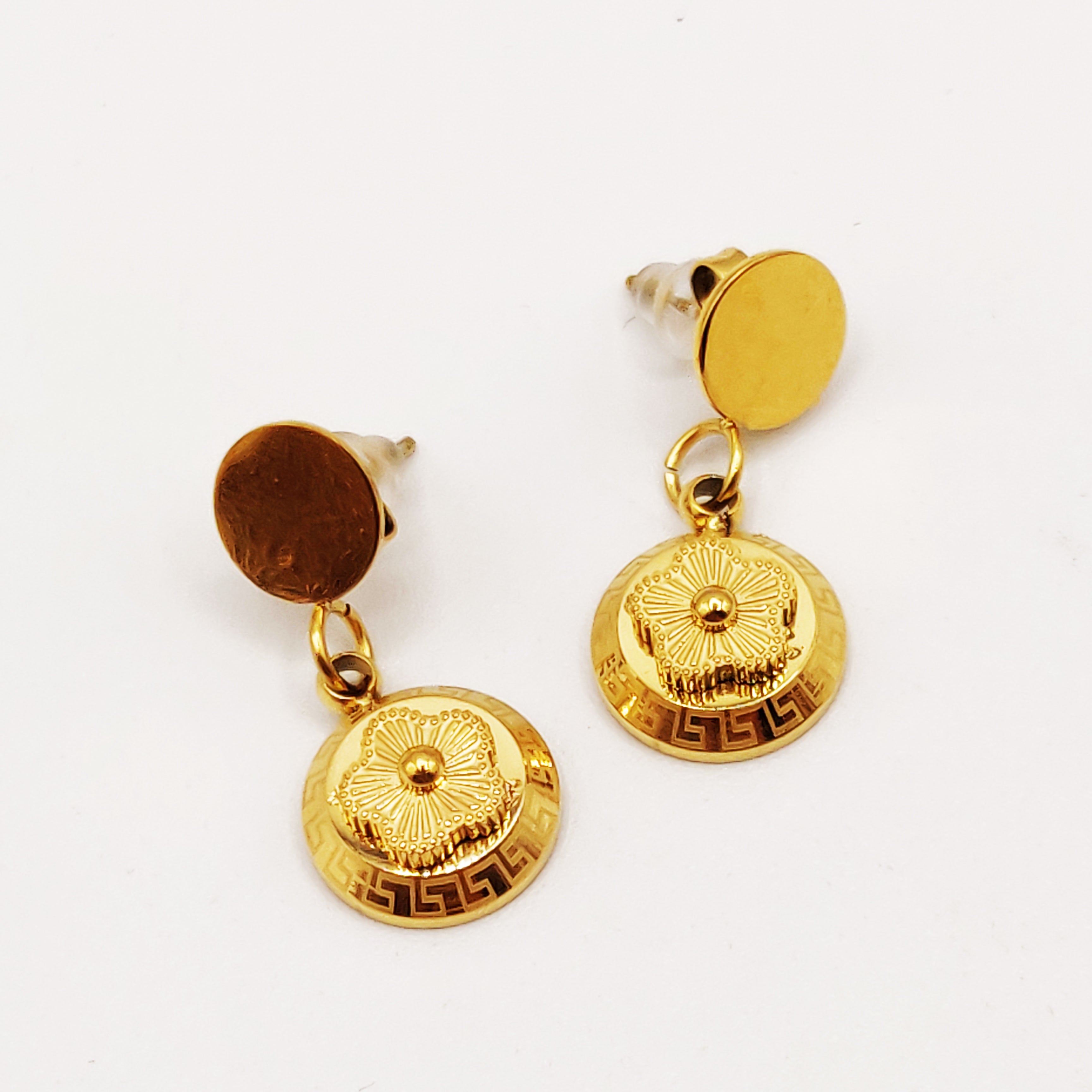 Boucles d'oreilles Chaîne Multi Marguerites Dorées