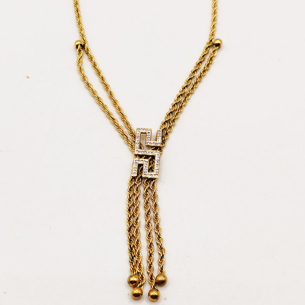 Collier Torsade Multi Lignes V Luxe Cristaux