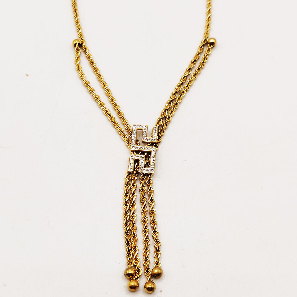 Collier Torsade Multi Lignes V Luxe Cristaux
