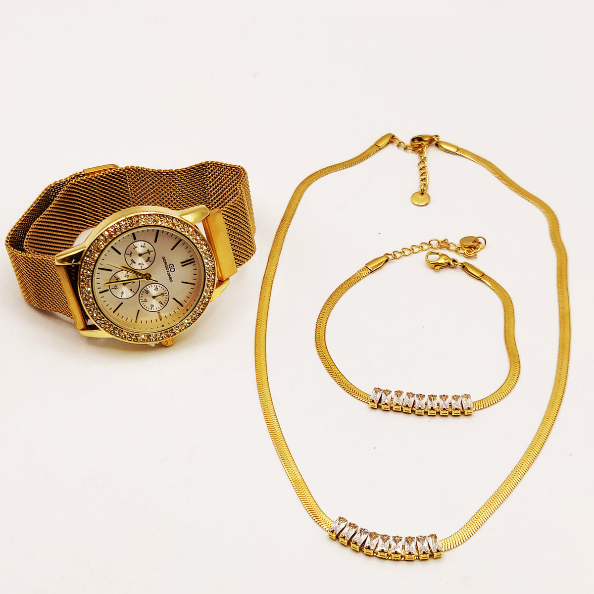 Coffret Montre Giorgio & Dario eu5944 avec Collier et Bracelet Multi Cristaux