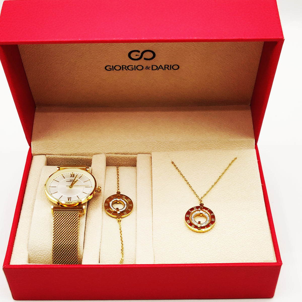 Coffret Montre Giorgio & Dario eu4760 avec Collier et Bracelet Rafinity Luxe