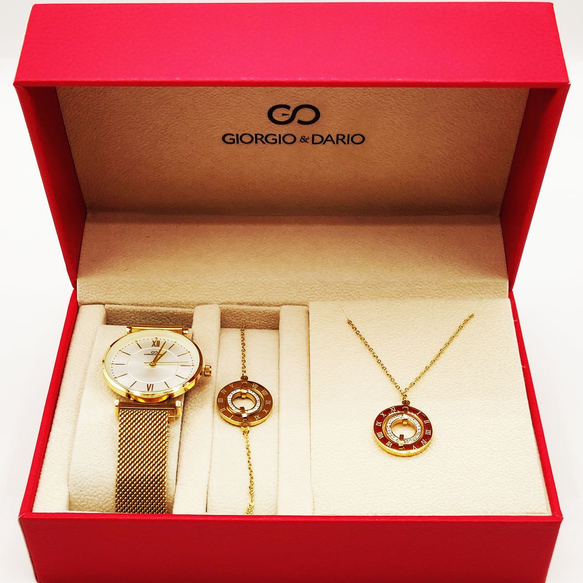 Coffret Montre Giorgio & Dario eu4760 avec Collier et Bracelet Rafinity Luxe