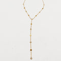 Collier Cercles Dorés et Cristaux Descendant