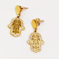 Boucles d'oreilles Maillons Multi Mains de Fatma