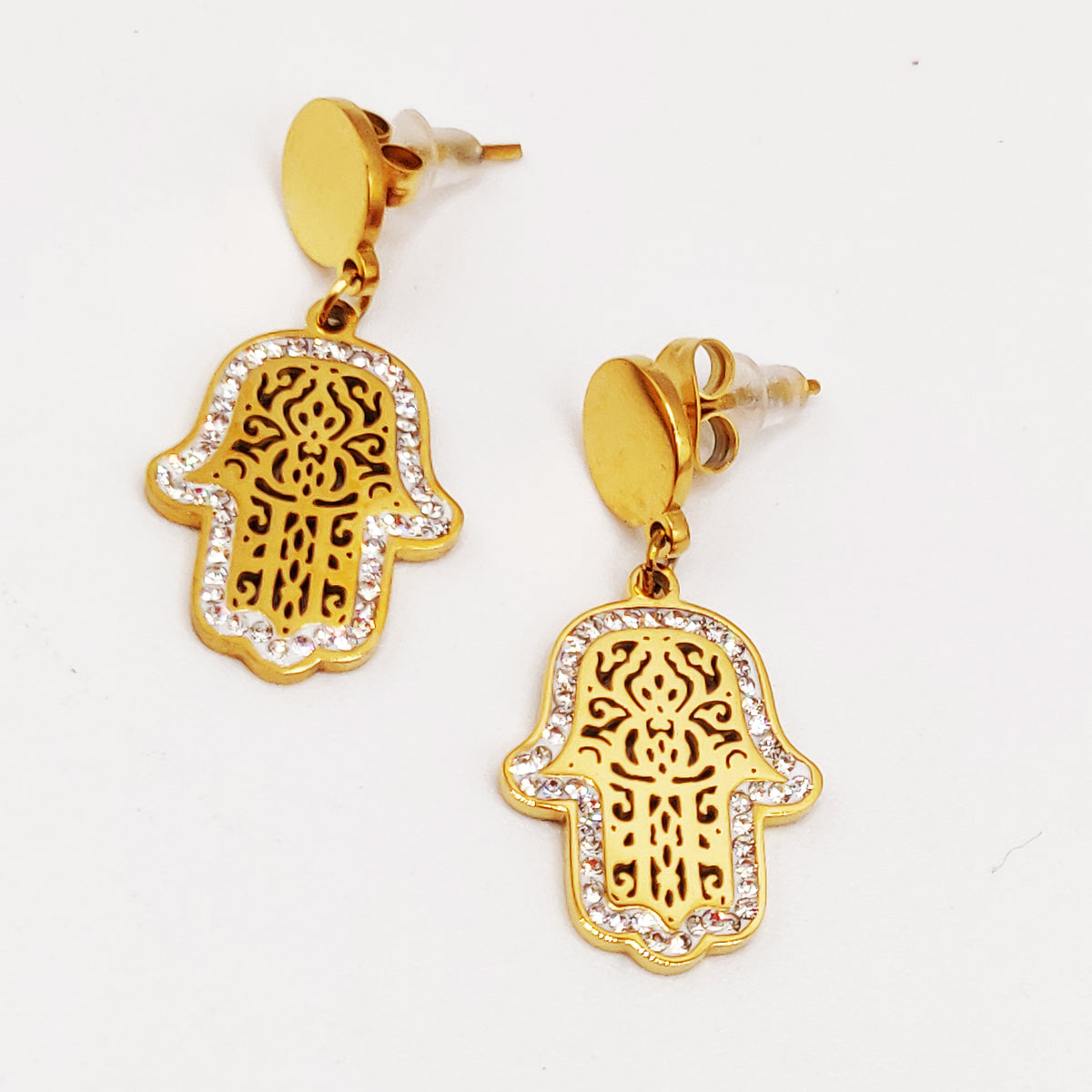 Boucles d'oreilles Maillons Multi Mains de Fatma