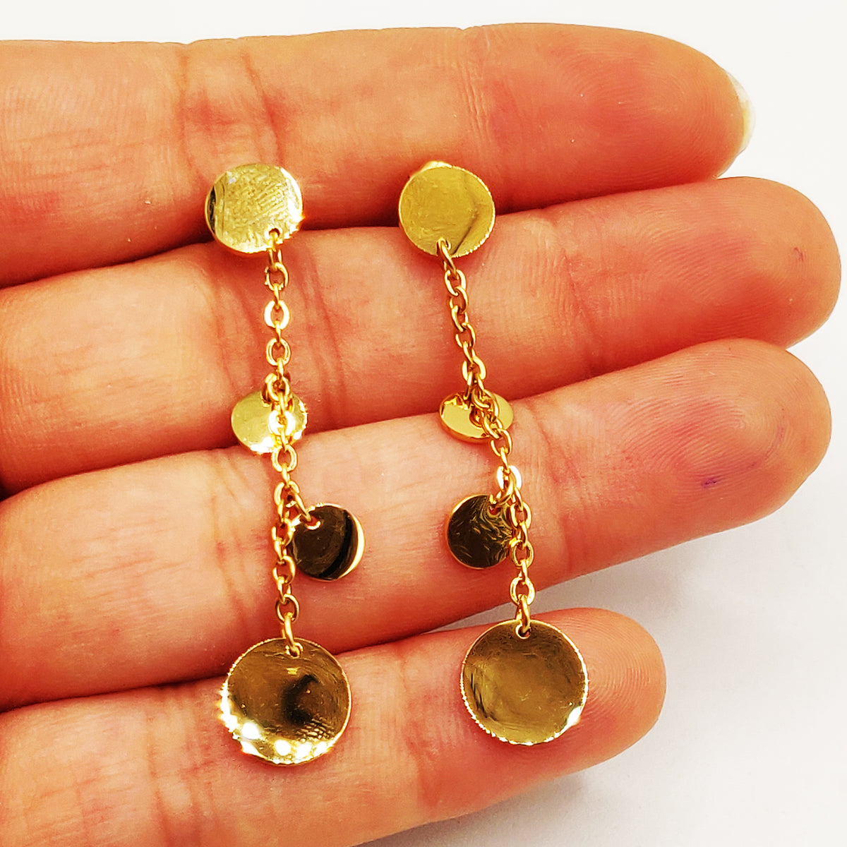 Boucles d'oreilles Petits et Grands Cercles Dorés