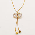 Collier / Sautoir Double C Cristaux Luxe
