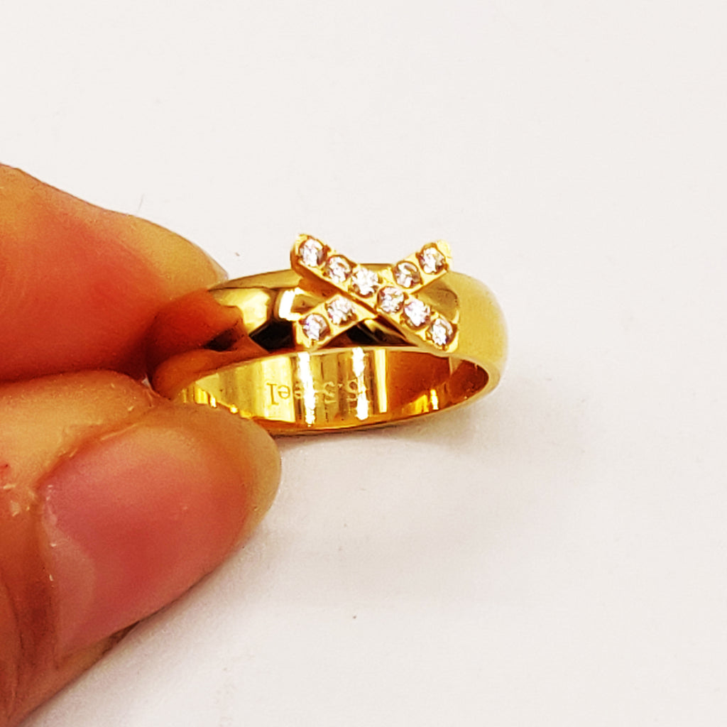 Bague Plaque X Cristaux Luxe