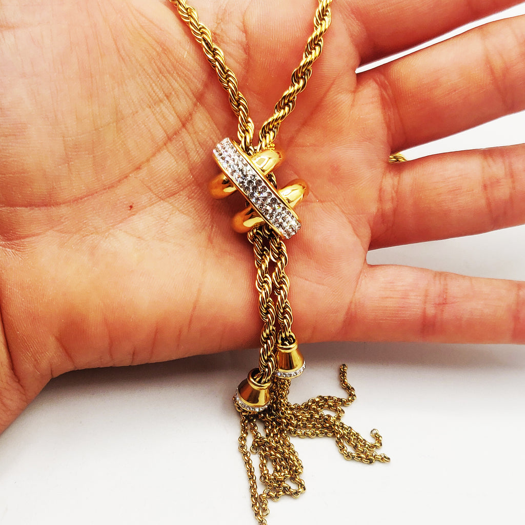 Collier Torsade Multi Lignes H Cristaux Luxe