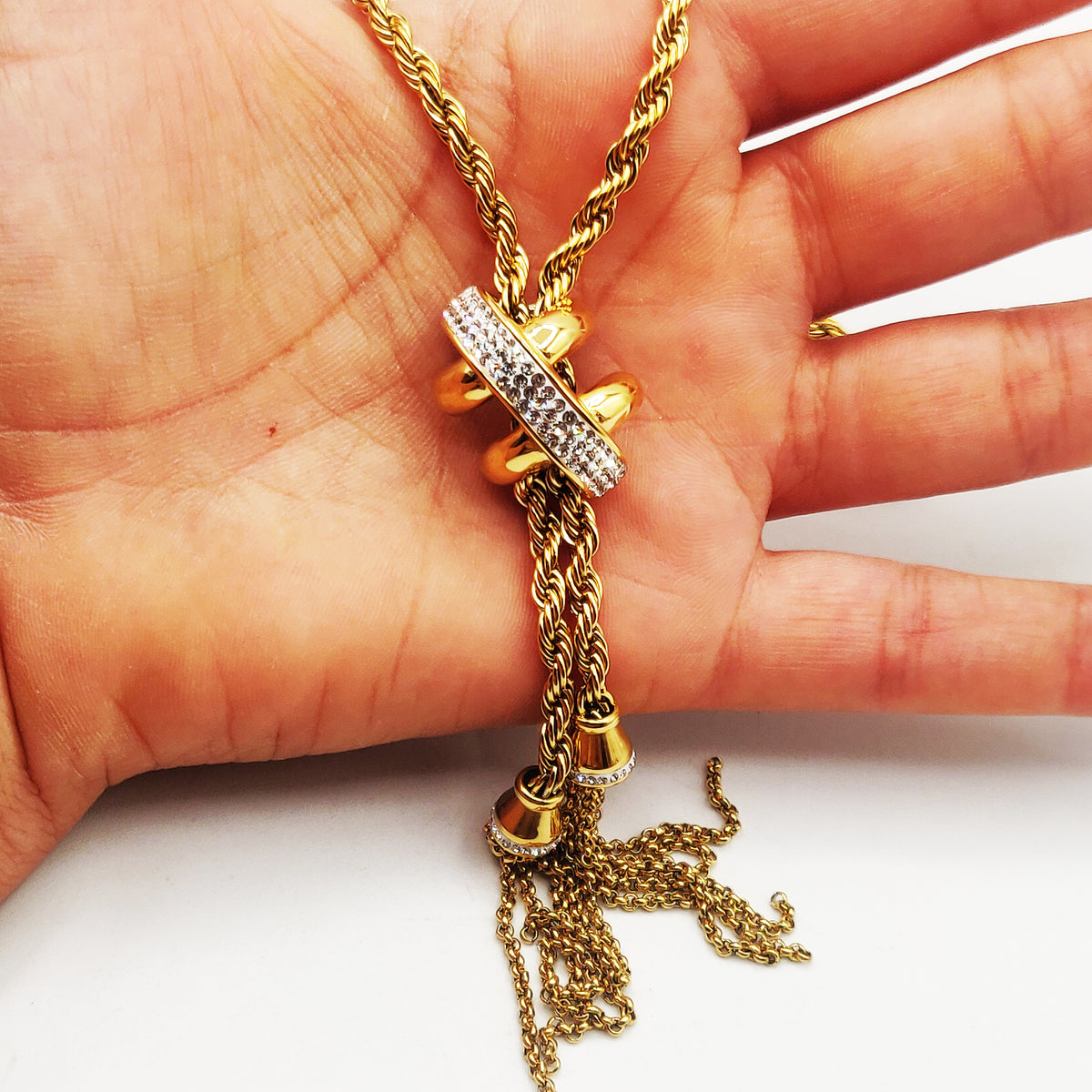 Collier Torsade Multi Lignes H Cristaux Luxe