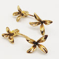 Boucles d'oreilles Double Fleurs Luxe