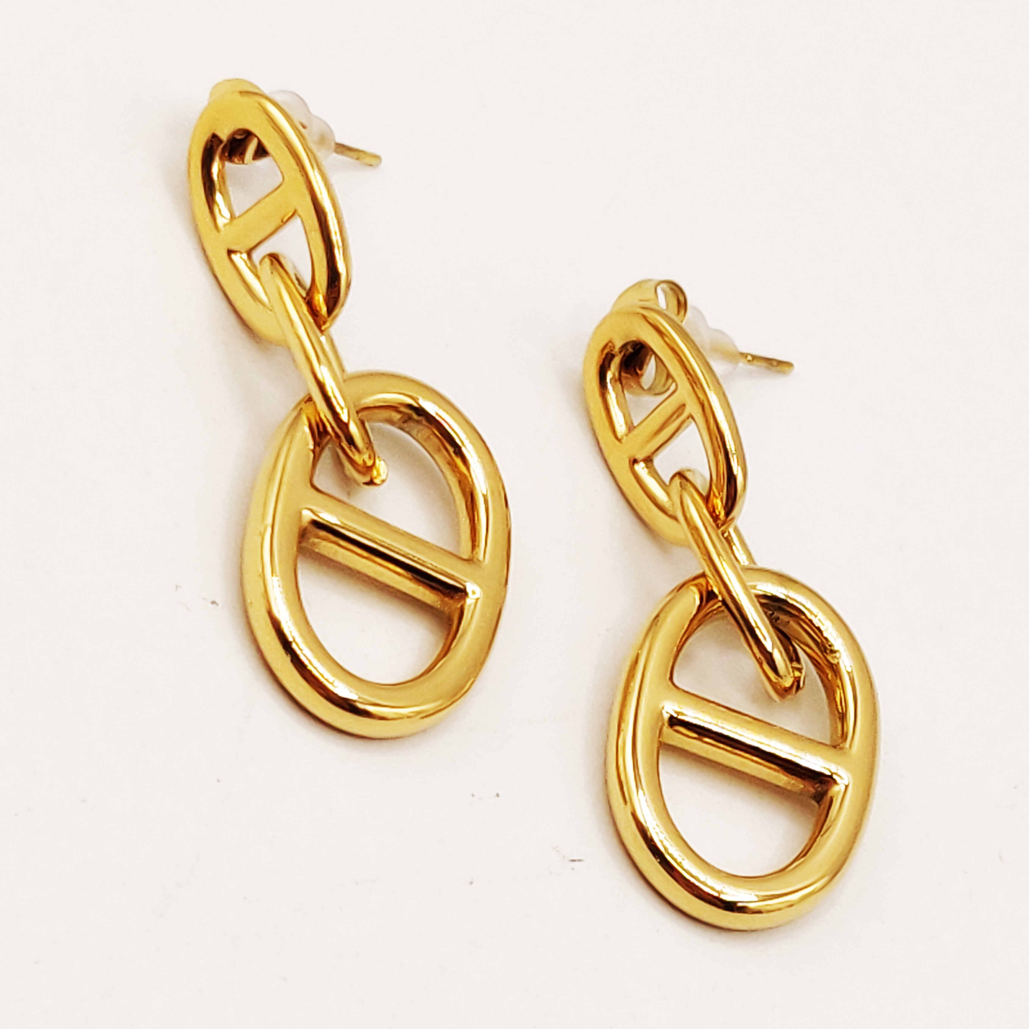 Boucles d'oreilles Double Pendentifs H Luxe