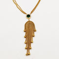 Collier Pierre Verte Ronde Pendentifs Multi Torsades Luxe