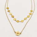 Collier Double Marguerites Rayure Luxe