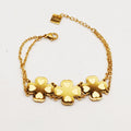 Bracelet Doubles Pendentifs Trèfles Coeurs