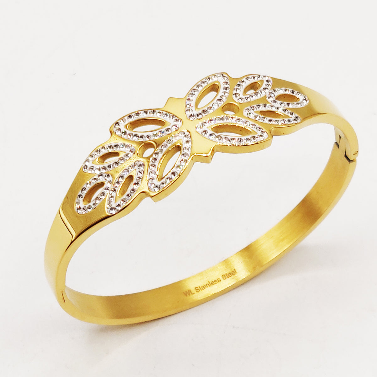 Bracelet Rigide Papillon en Cristaux