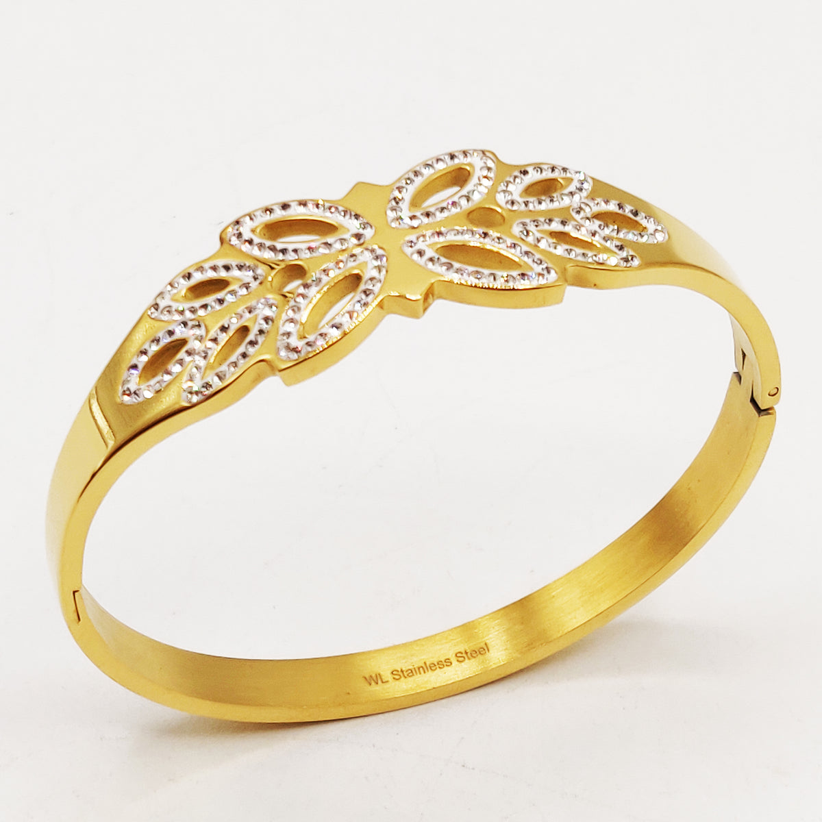 Bracelet Rigide Papillon en Cristaux
