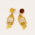 Boucles d'oreilles Maille Carré Cristaux Luxe