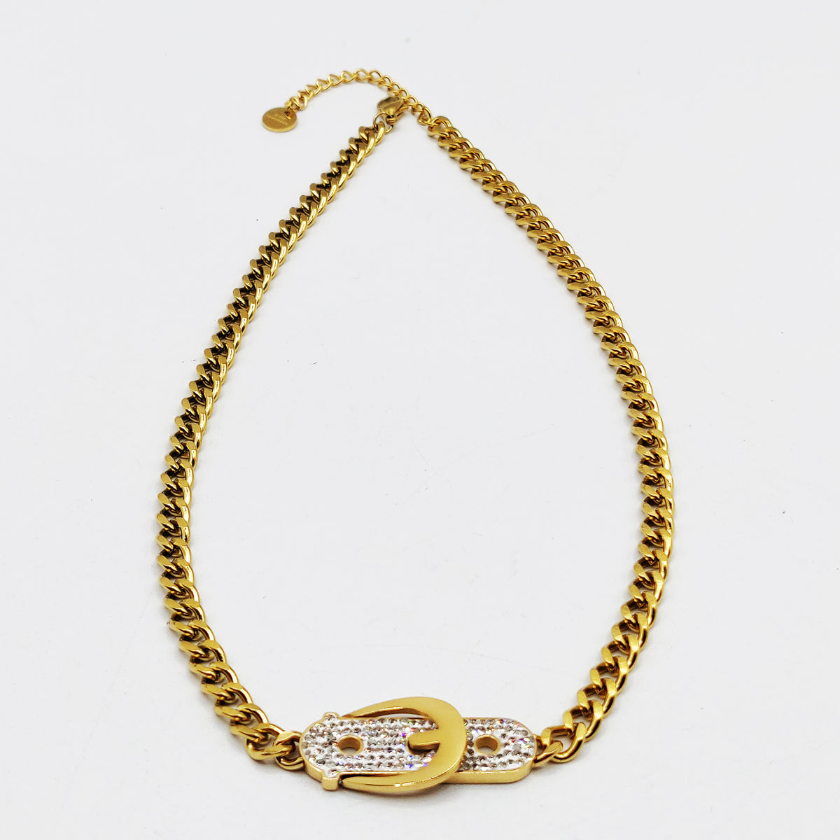 Collier Tresse Ceinture Cristaux Luxe