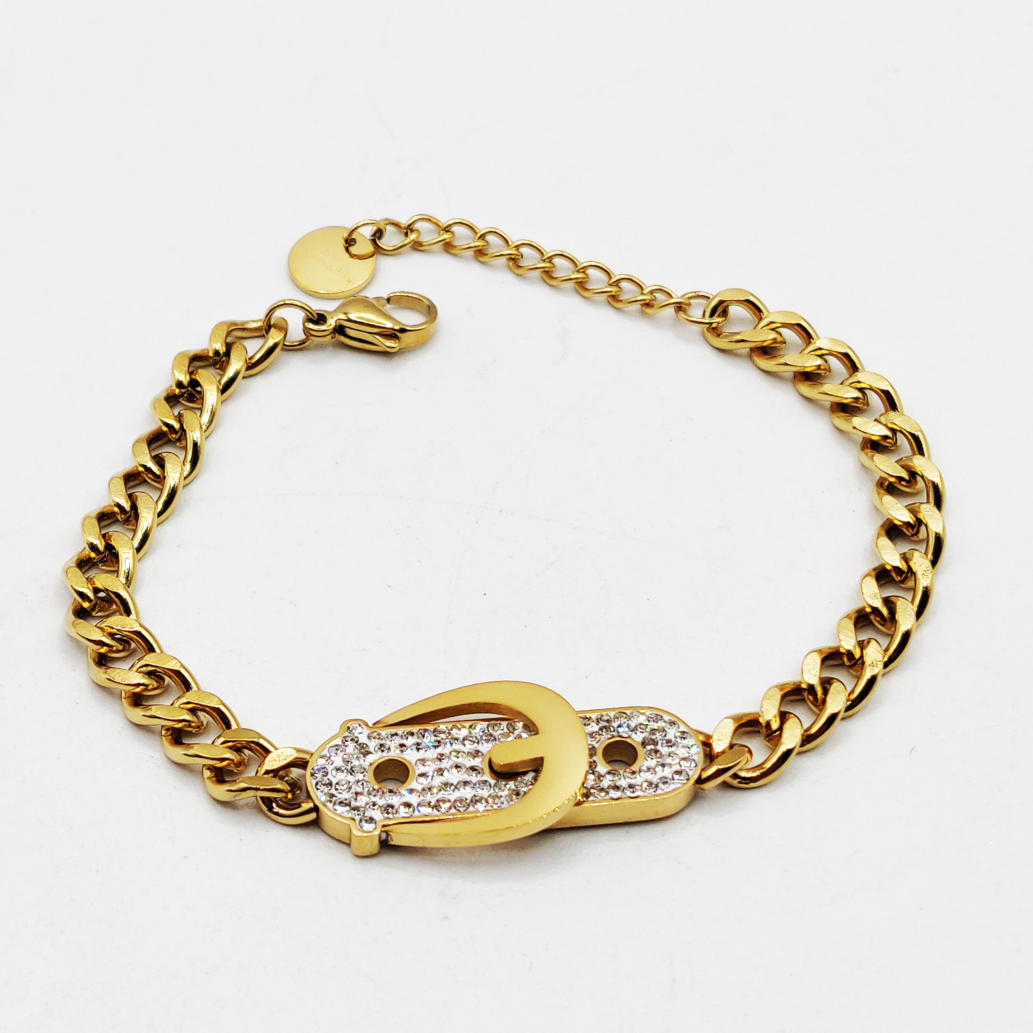 Bracelet Tresse Ceinture Cristaux Luxe