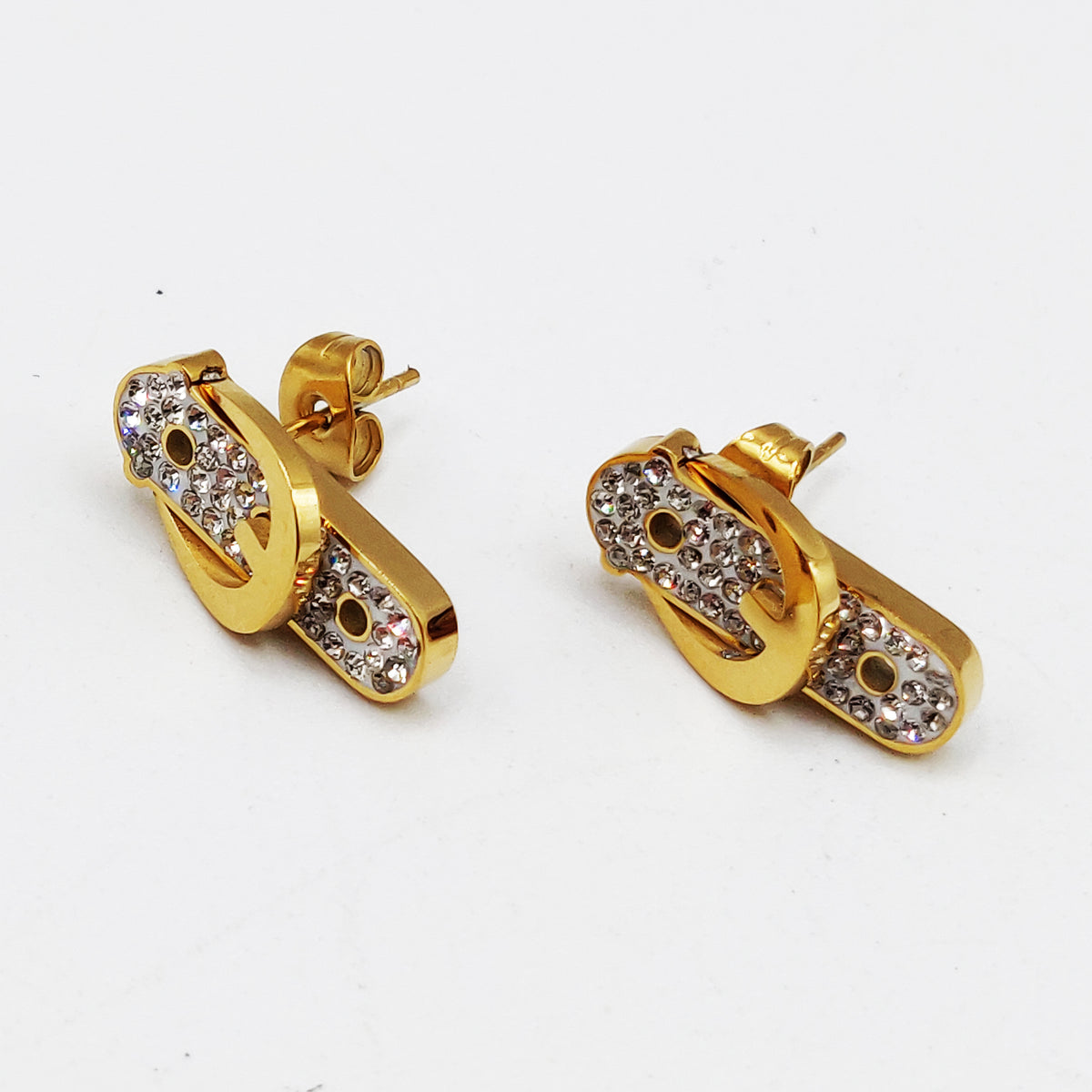 Boucles d'oreilles Tresse Ceinture Cristaux Luxe