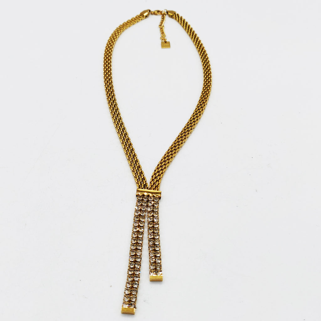Collier Maille Pendentifs Cristaux Luxe