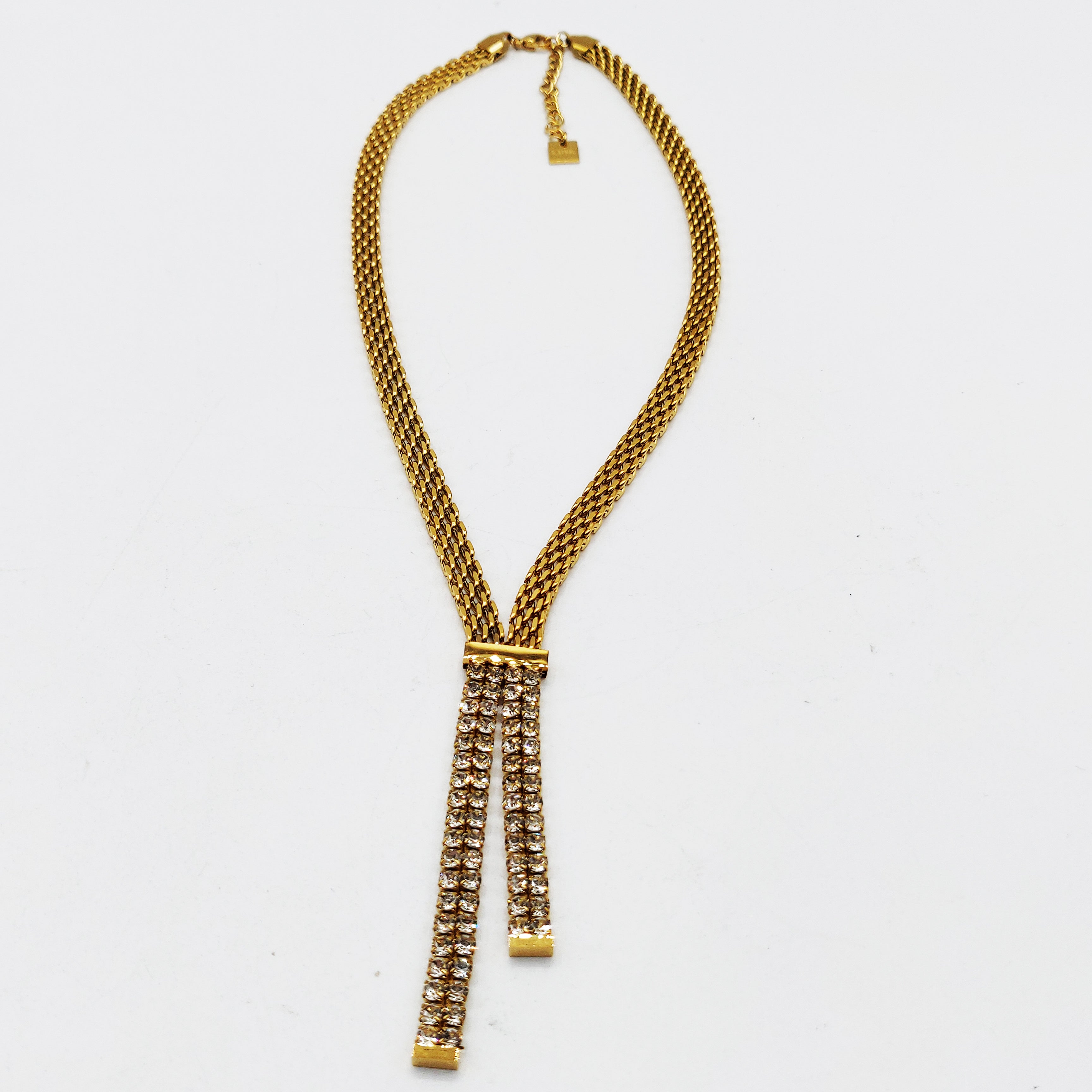 Collier Maille Pendentifs Cristaux Luxe