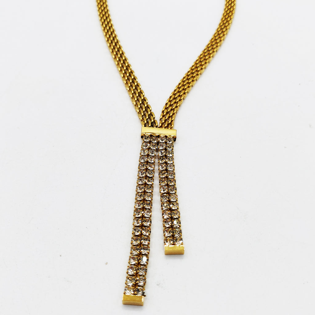 Collier Maille Pendentifs Cristaux Luxe