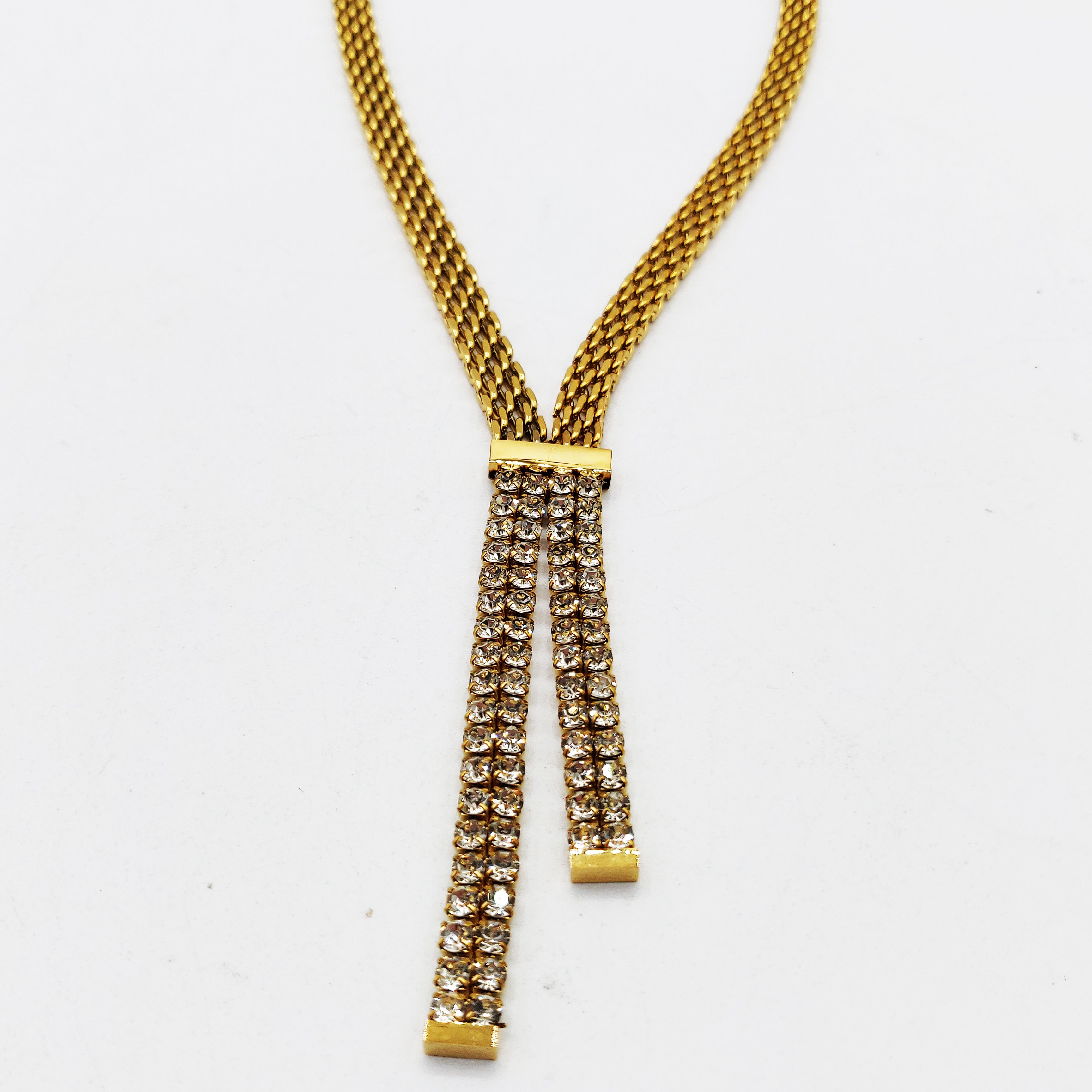 Collier Maille Pendentifs Cristaux Luxe