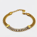 Bracelet Maille Pendentifs Cristaux Luxe
