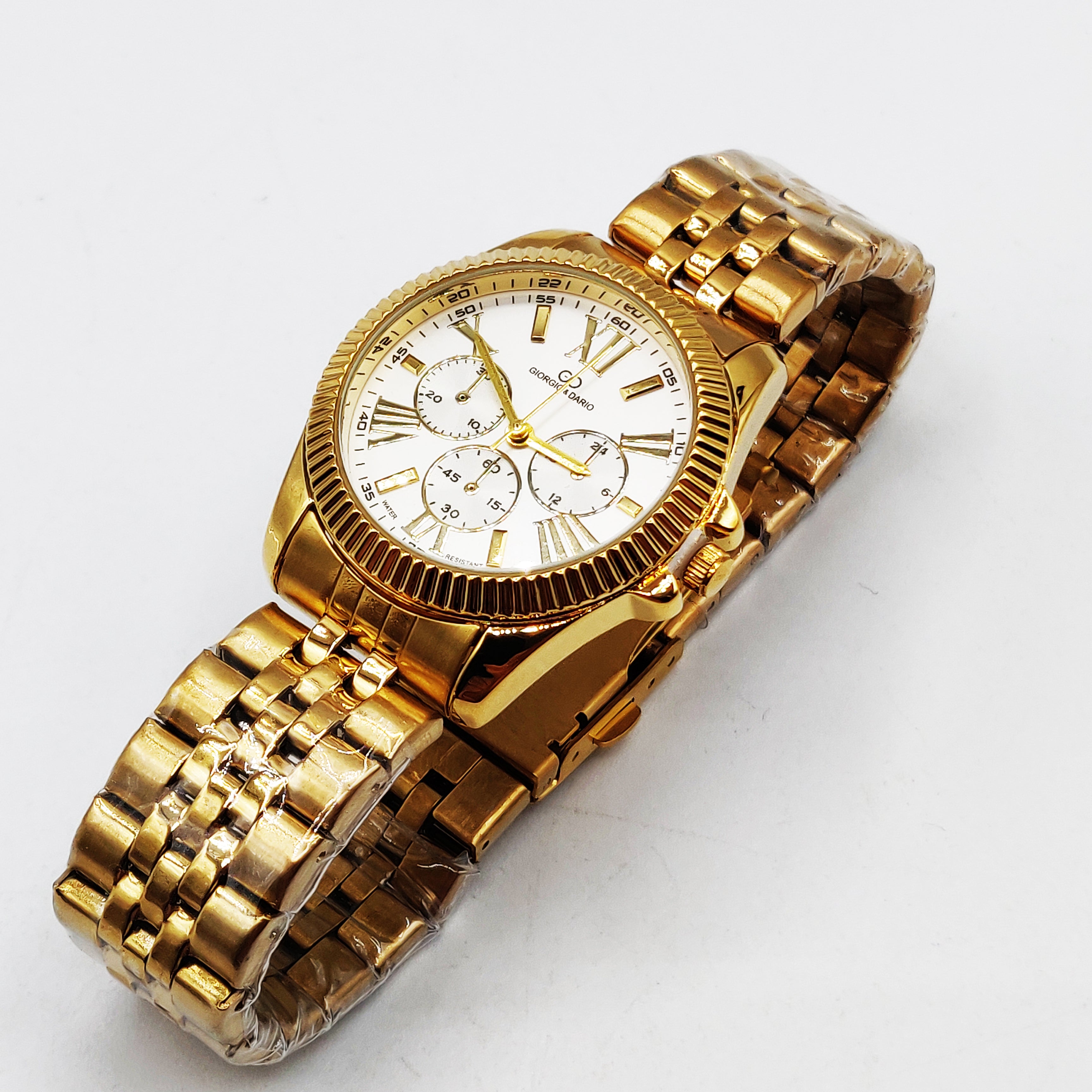 Montre HC EU6441 Fond Blanc Bracelet Doré