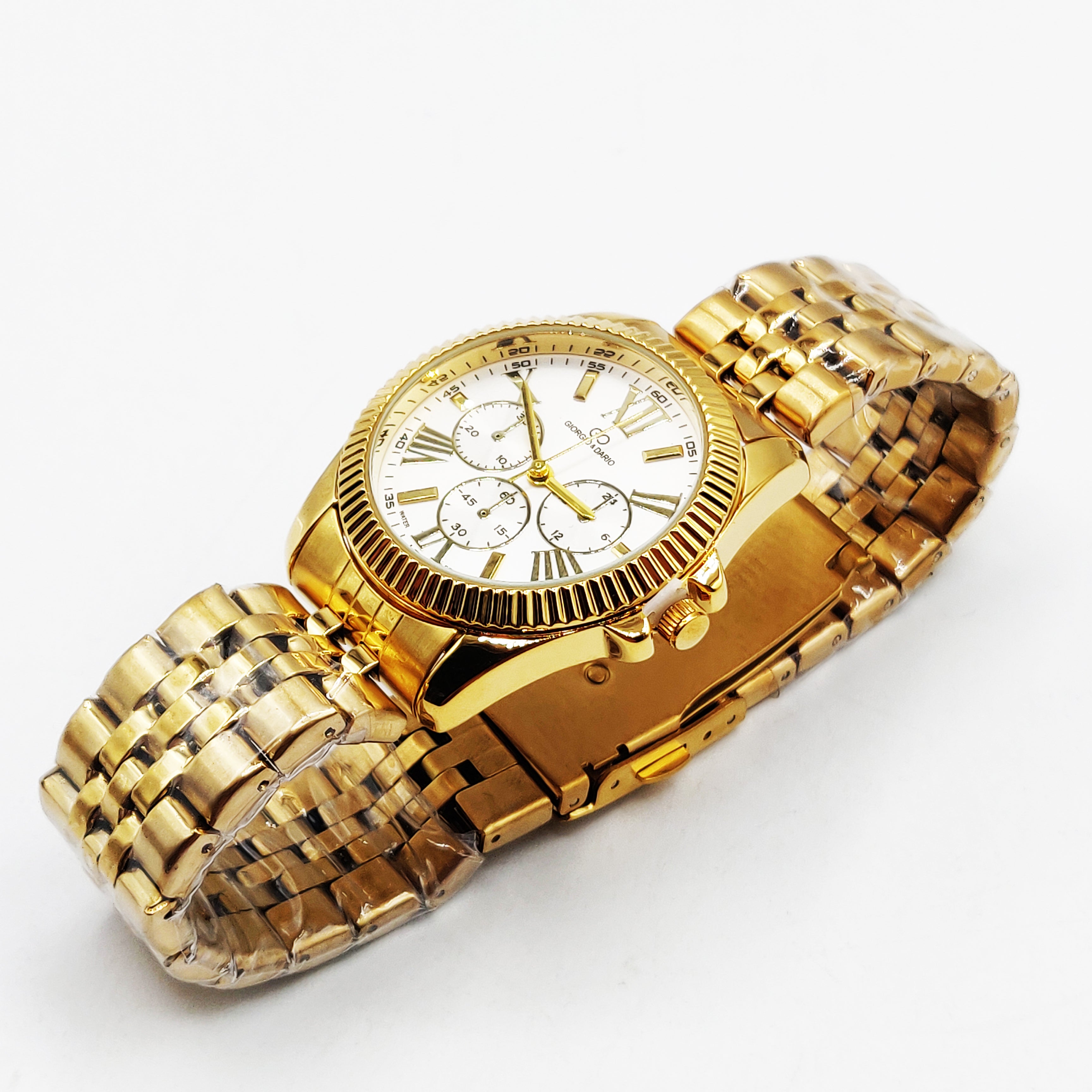 Montre HC EU6441 Fond Blanc Bracelet Doré