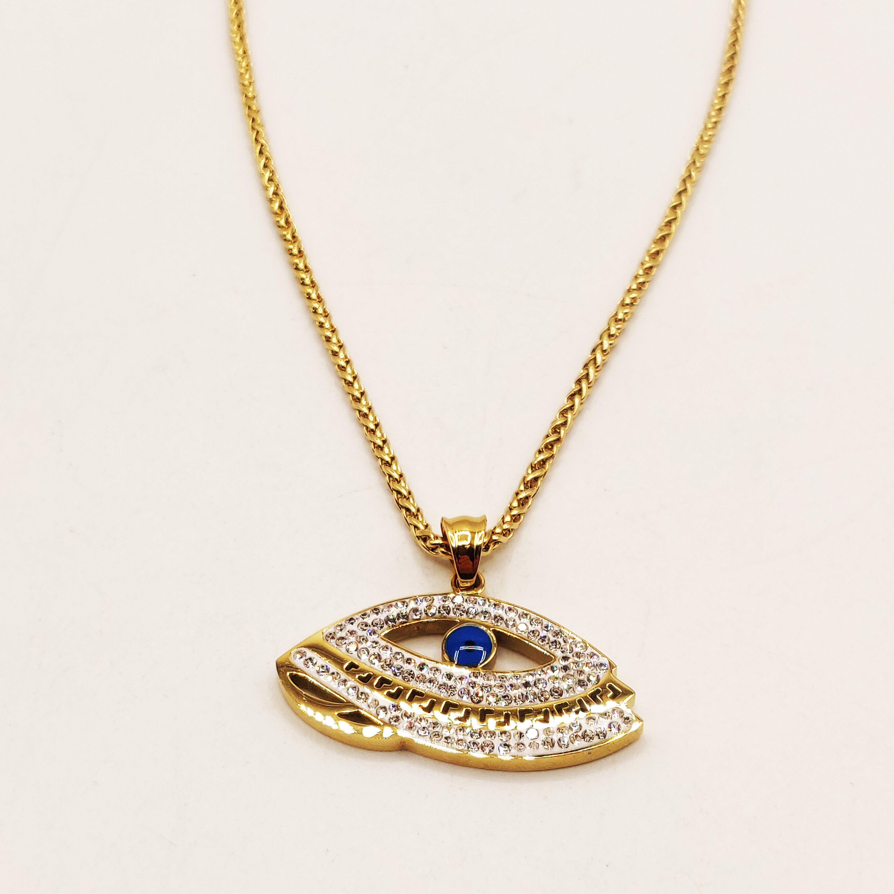 Collier Torsade Oeil Cristaux V Luxe