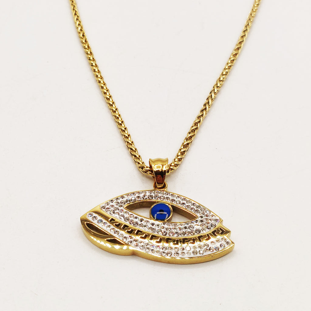 Collier Torsade Oeil Cristaux V Luxe