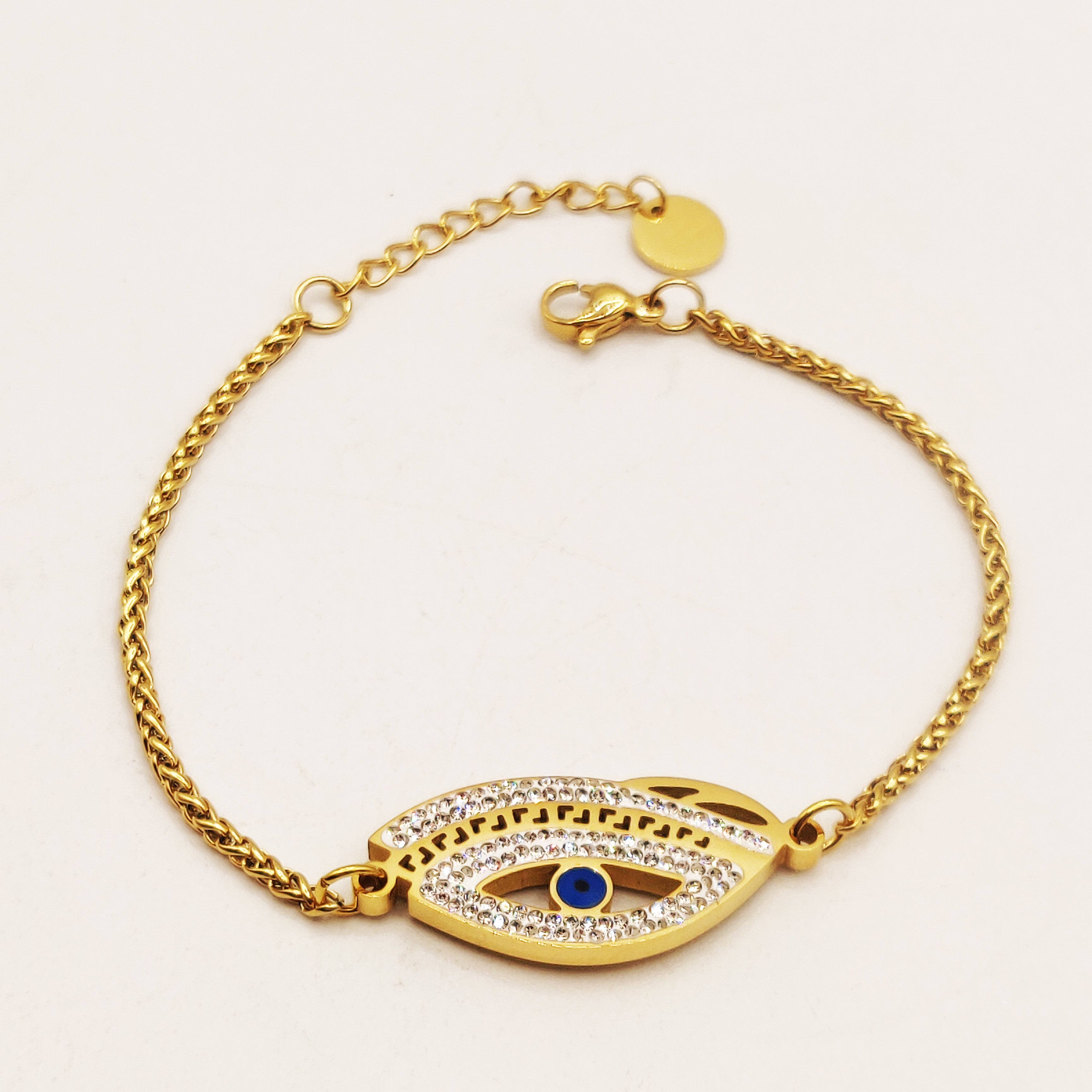 Bracelet Torsade Oeil Cristaux V Luxe