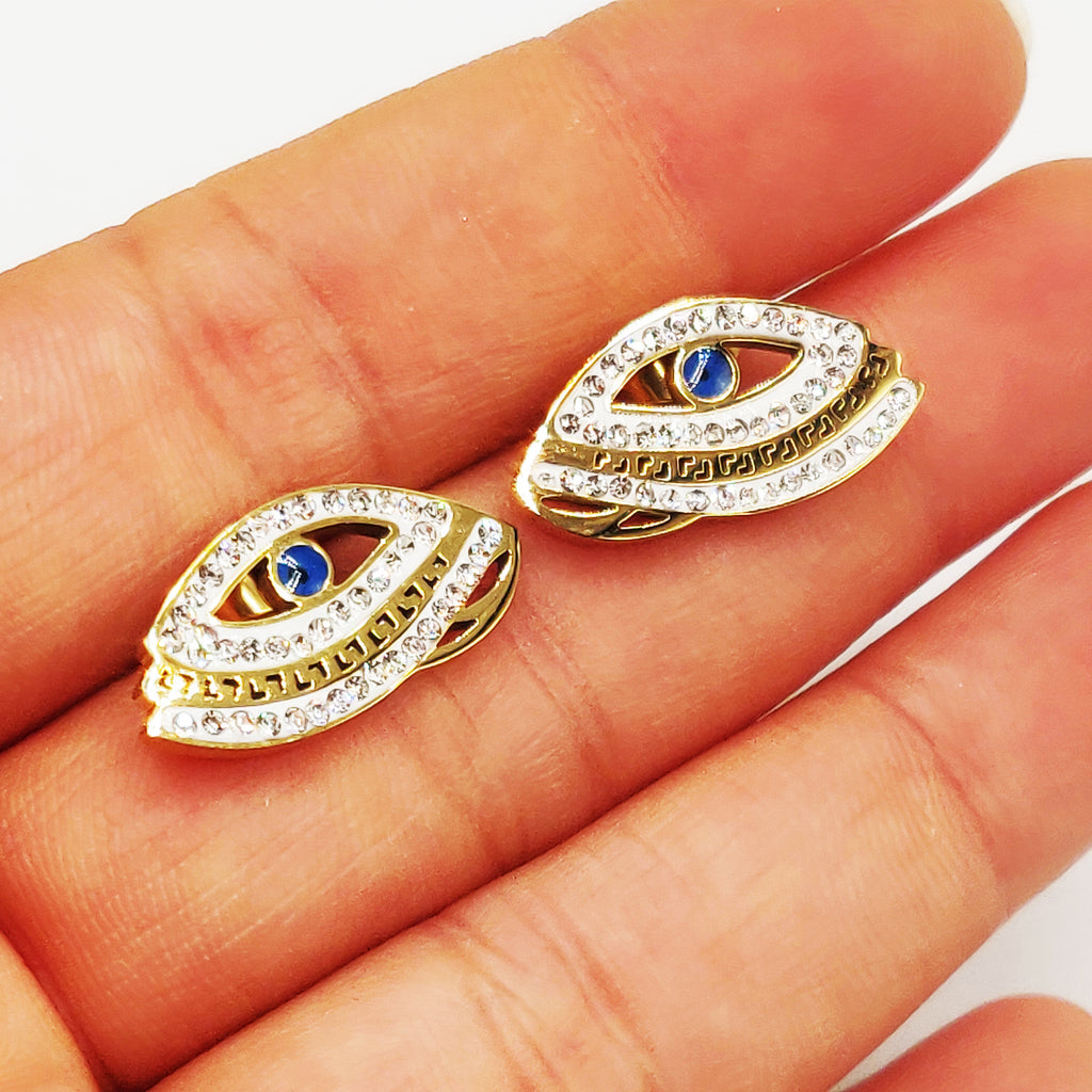 Boucles d'oreilles Oeil Cristaux V Luxe