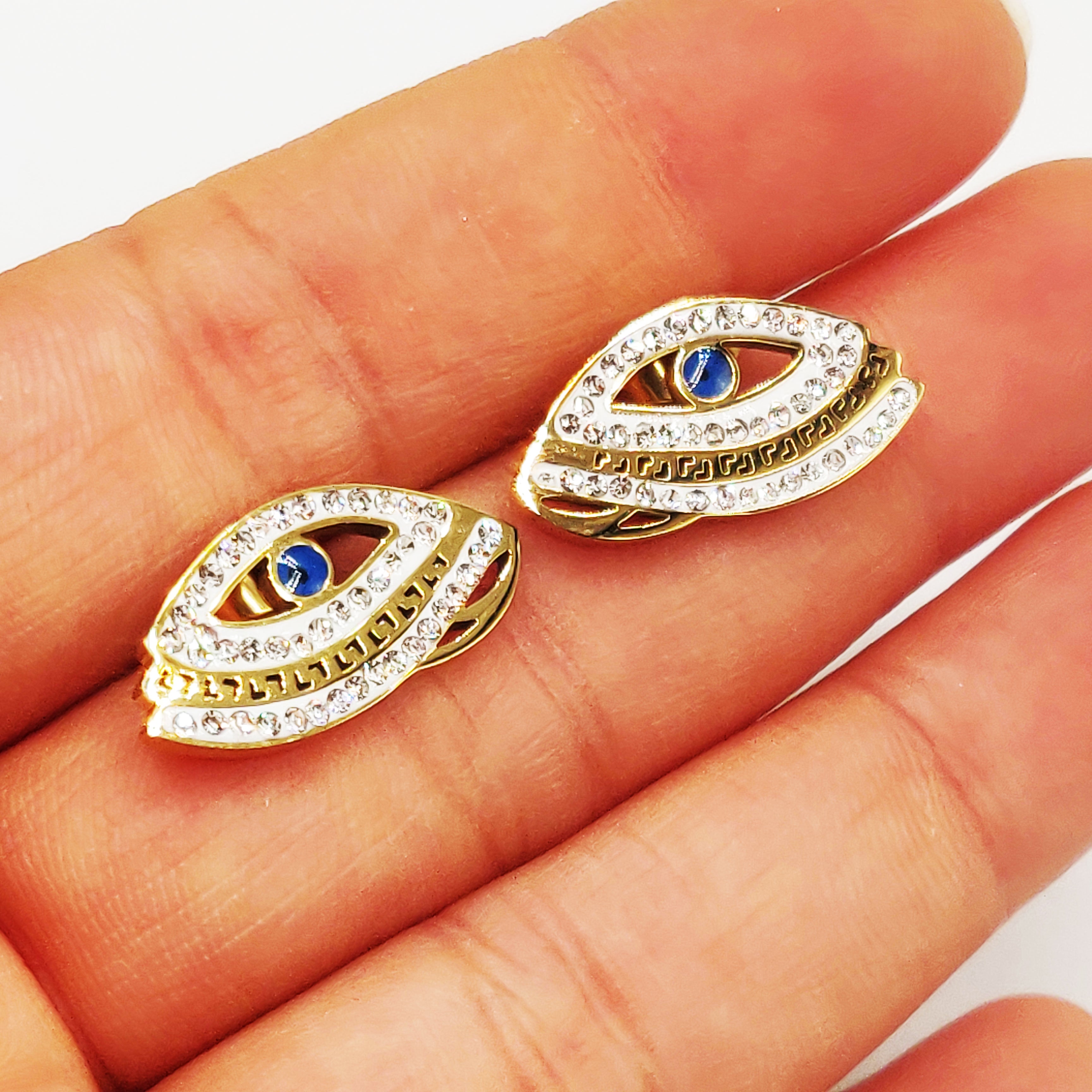 Boucles d'oreilles Oeil Cristaux V Luxe