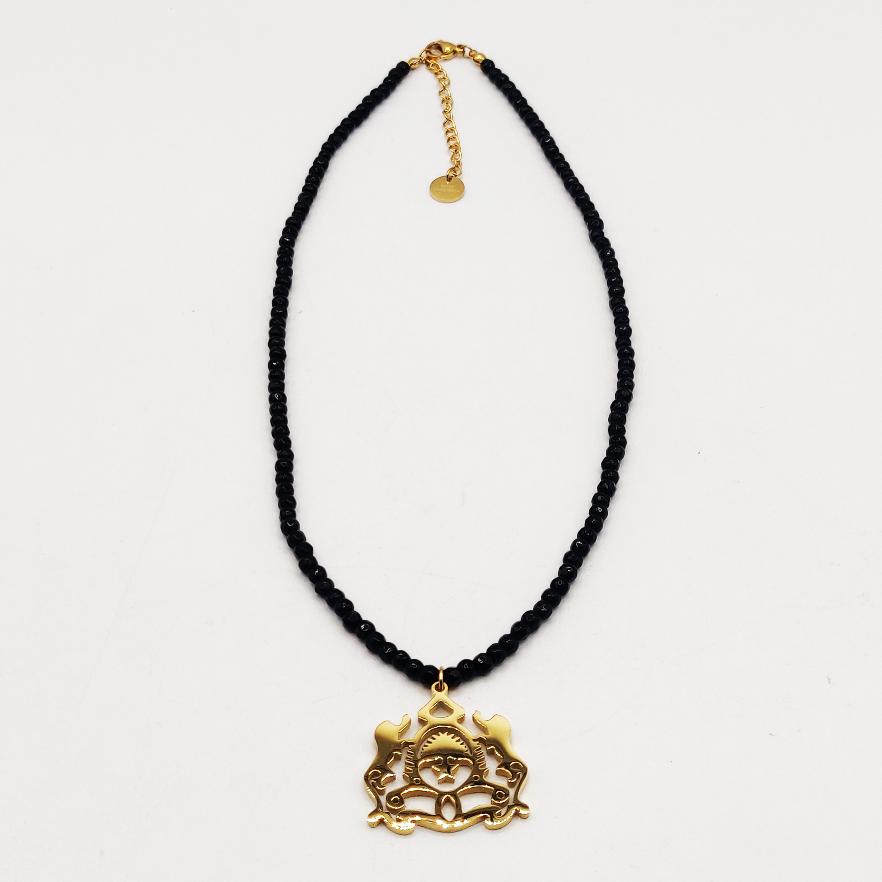 Collier Maroc Luxe Perles d'imitation Noires