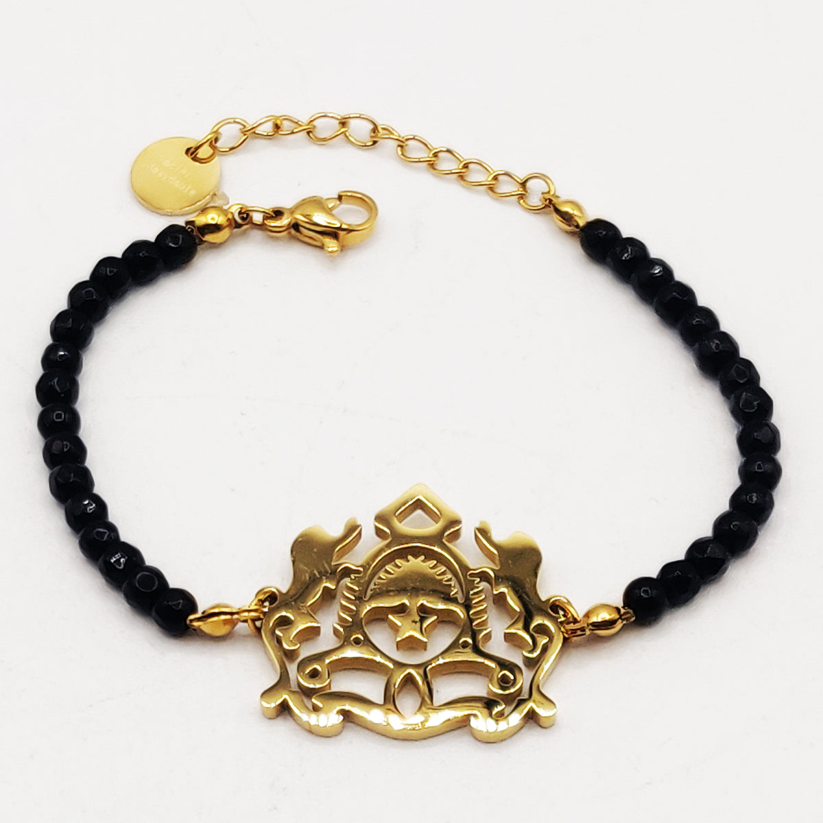 Bracelet Maroc Luxe Perles d'imitation Noires