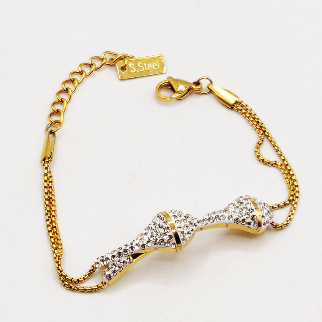 Bracelet Double Os Cristaux Luxe