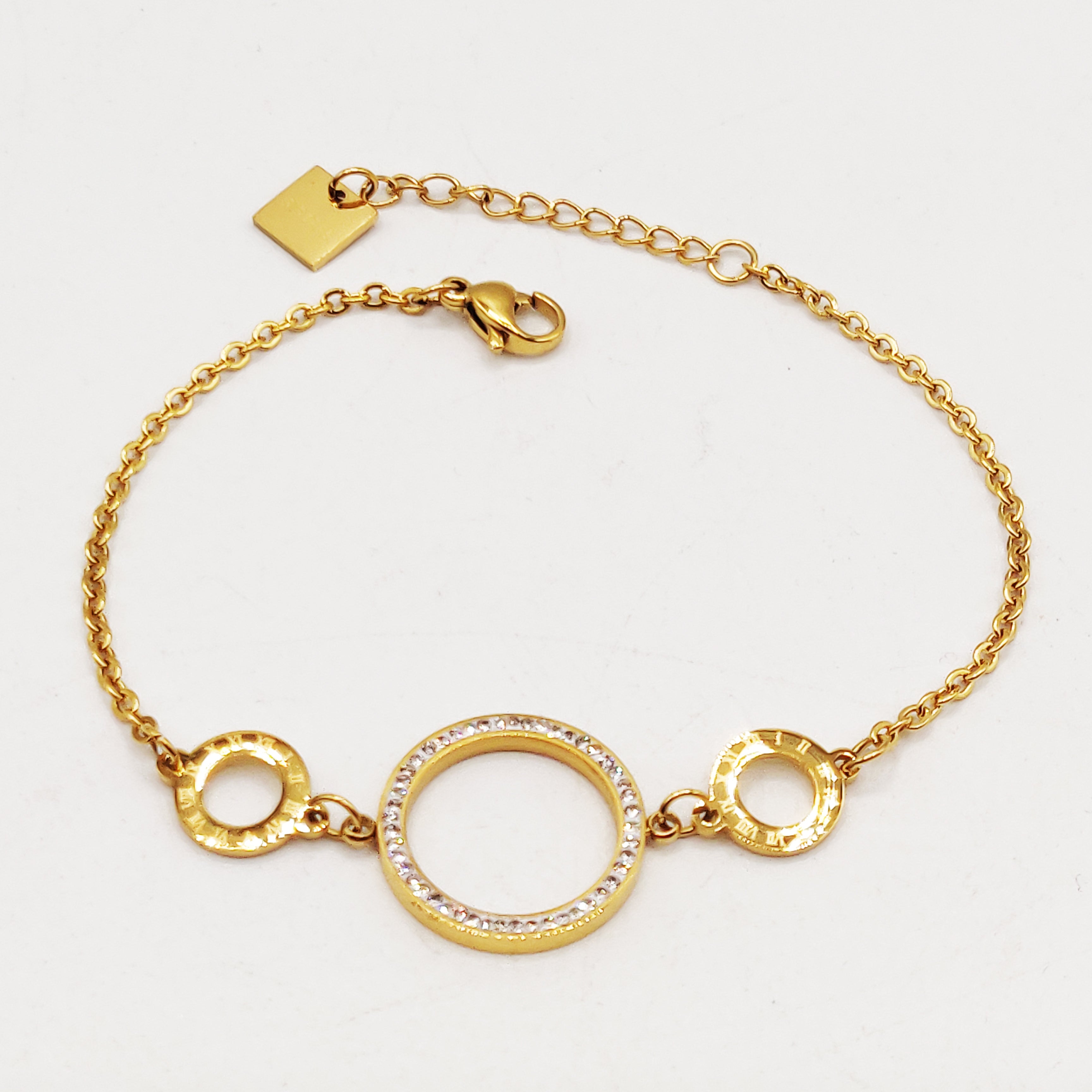 Bracelet Multi Cercles Pendentif Romain Luxe