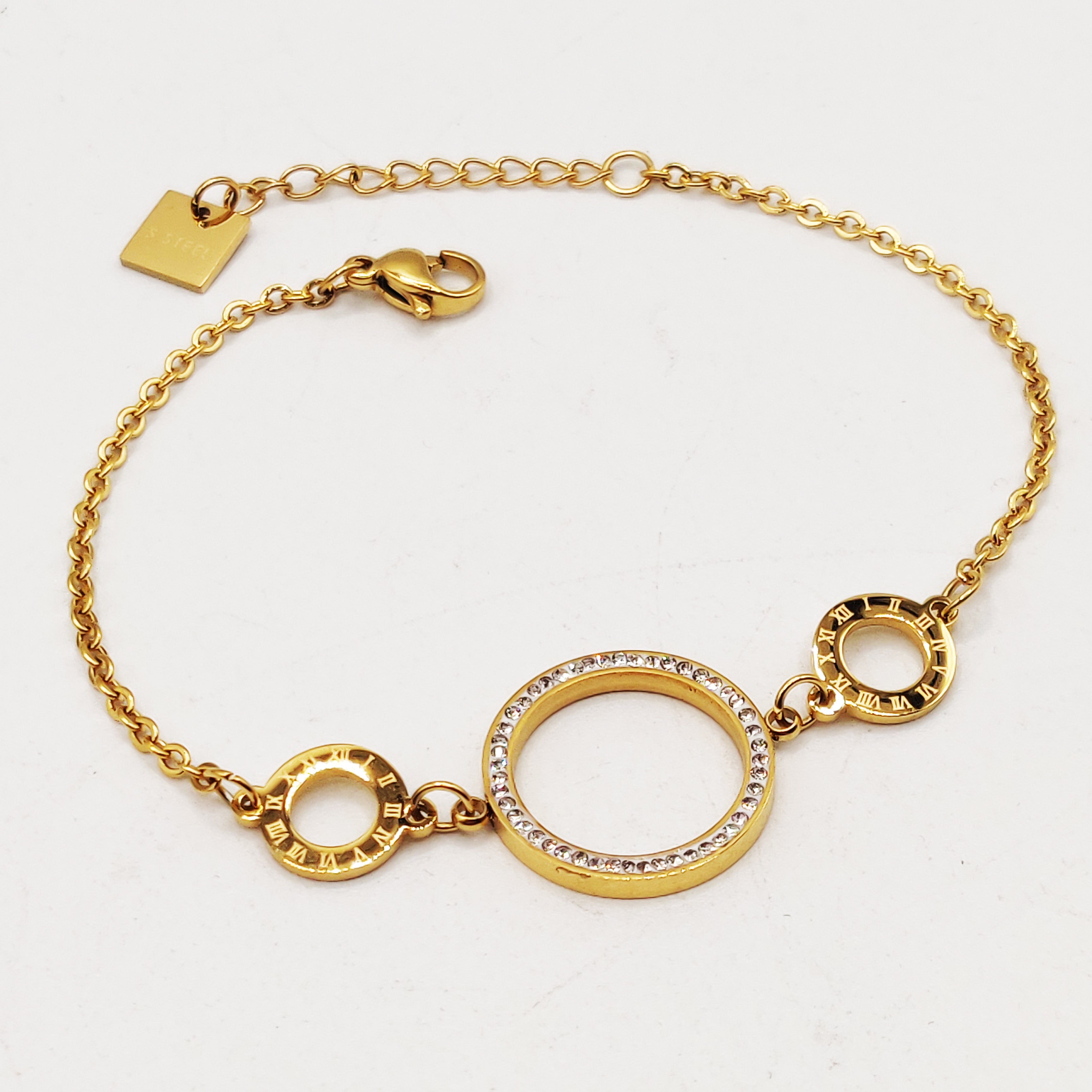 Bracelet Multi Cercles Pendentif Romain Luxe