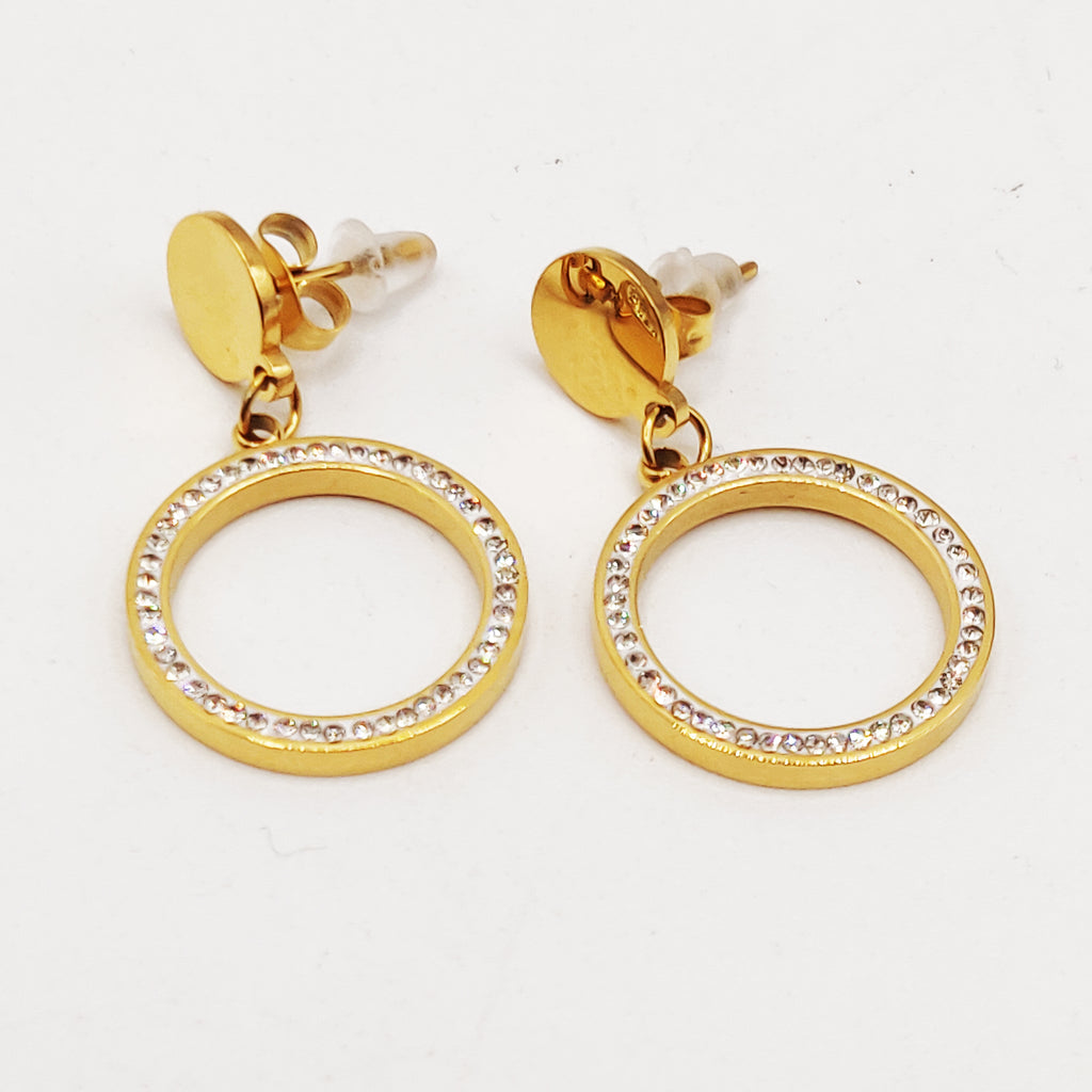 Boucles d'oreilles Multi Cercles Pendentif Romain Luxe