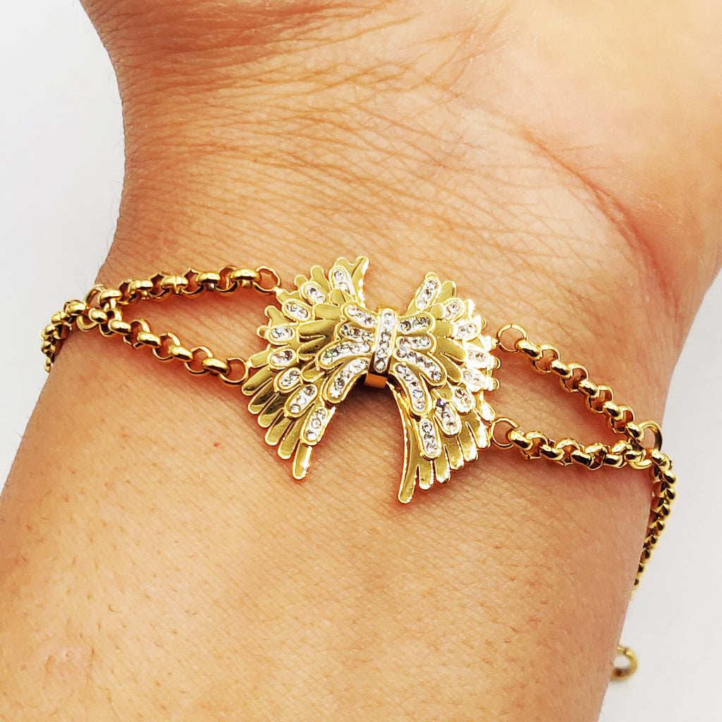 Bracelet Maillons Ailes d'Ange Luxe