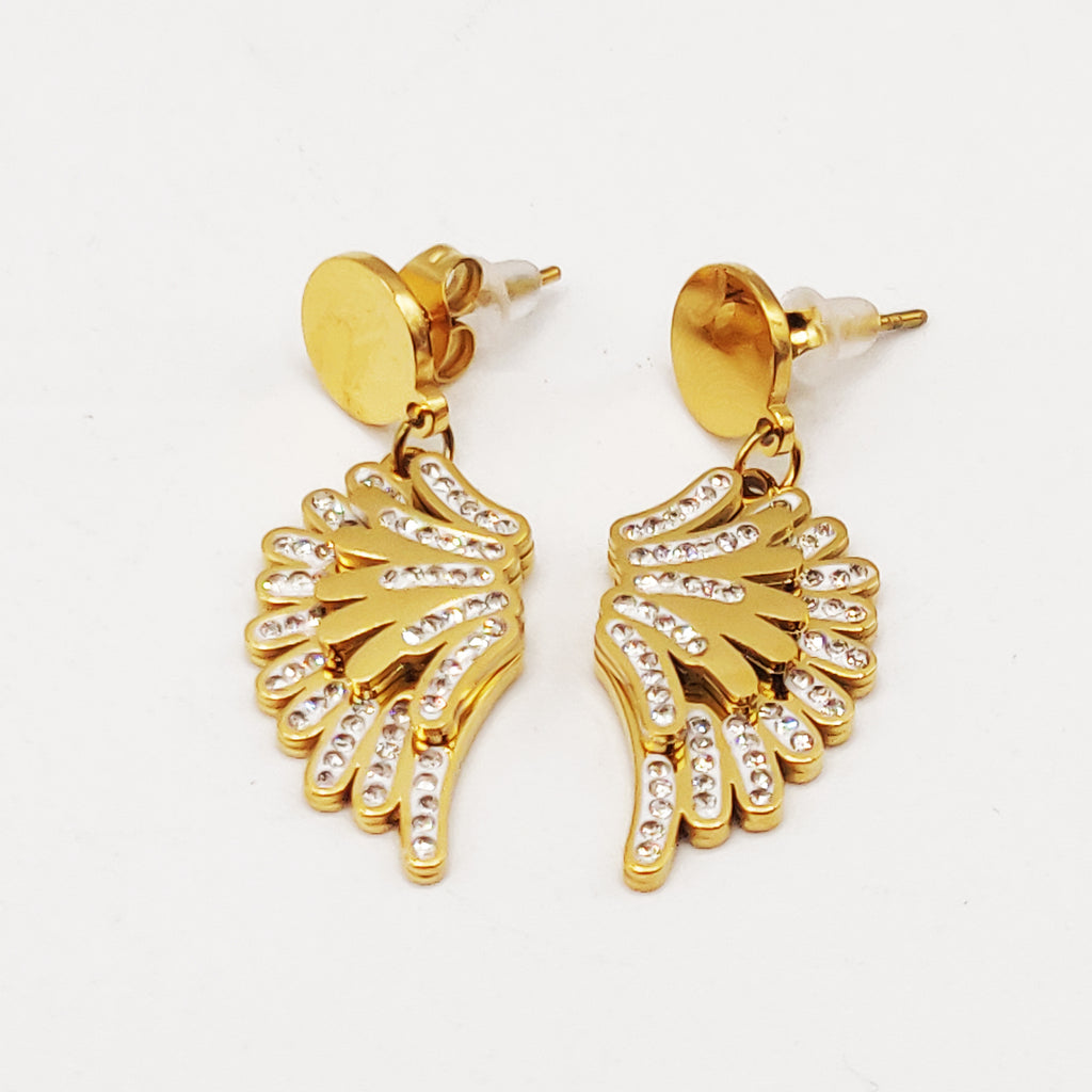Boucles d'oreilles Maillons Ailes d'Ange Luxe