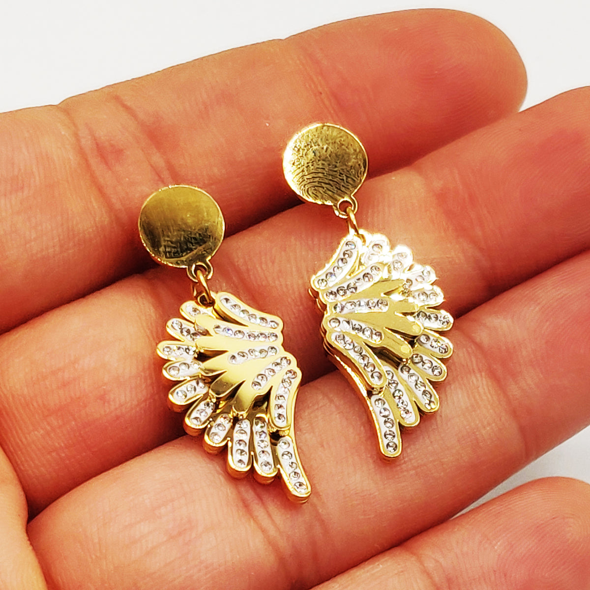 Boucles d'oreilles Maillons Ailes d'Ange Luxe