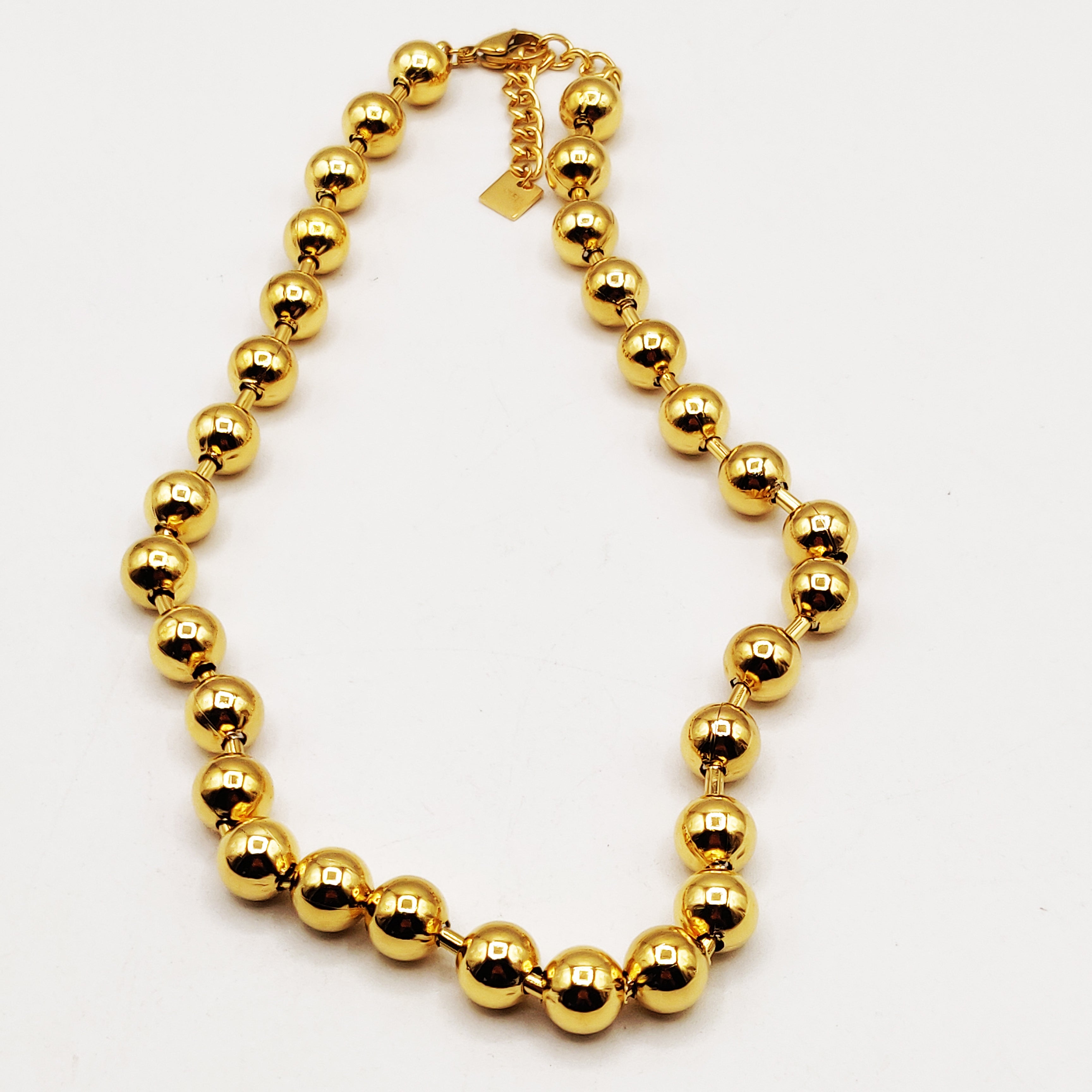 Collier Tour Perles d'imitation Dorées
