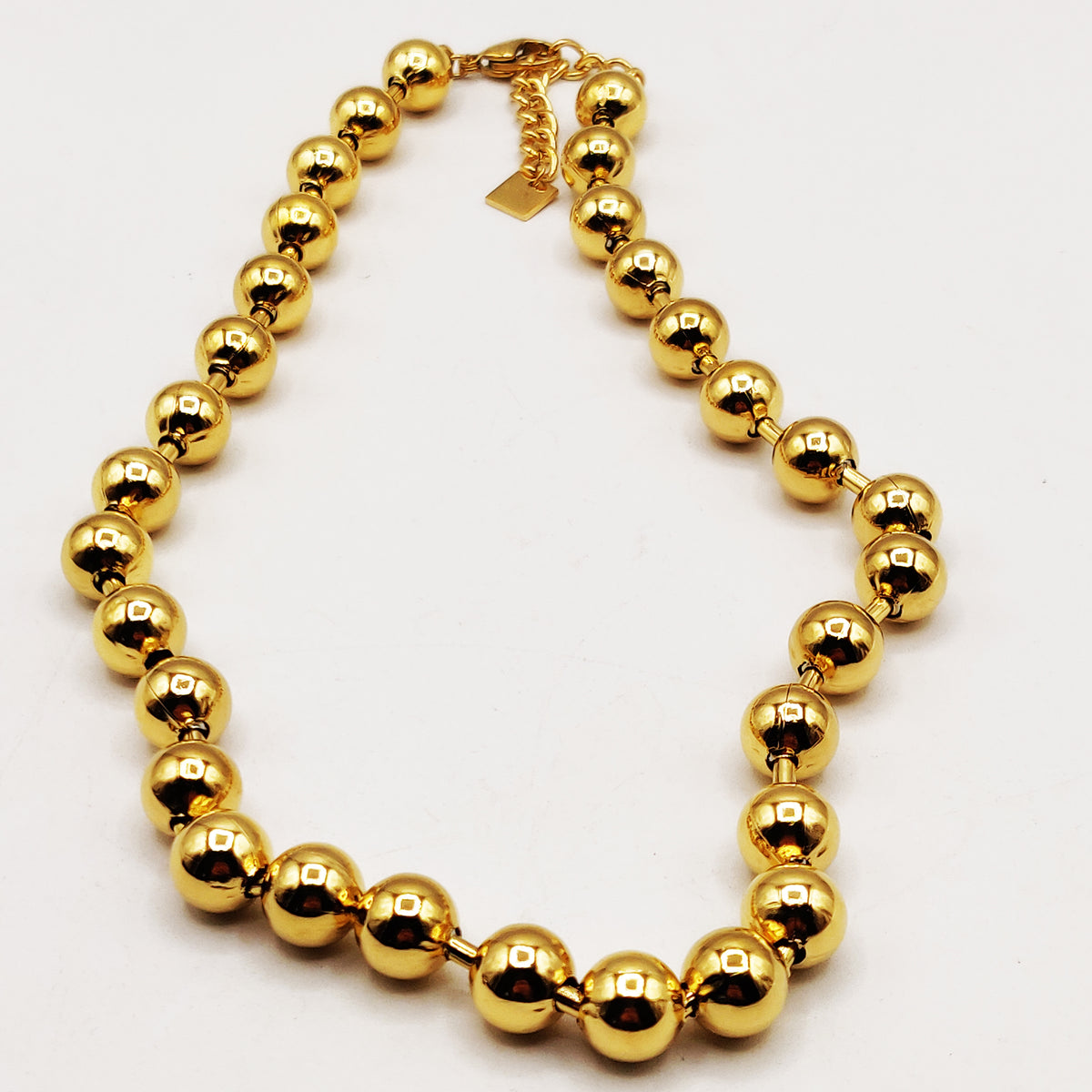 Collier Tour Perles d'imitation Dorées