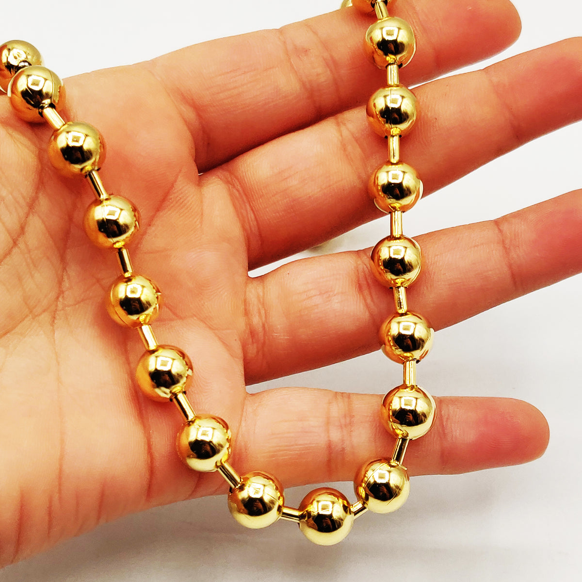 Collier Tour Perles d'imitation Dorées